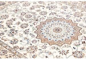 Tappeto Nain 9la Medaglione Floreale Avorio Blu Scuro 135x210 Cm