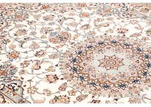 Tappeto Nain 9la Medaglione Floreale Avorio Azzurro 157x247 Cm