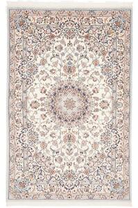 Tappeto Nain 9la Medaglione Floreale Avorio Azzurro 157x247 Cm