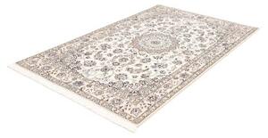 Tappeto Nain 9la Medaglione Floreale Avorio Blu Scuro 135x210 Cm