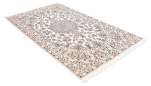 Tappeto Nain 9la Medaglione Floreale Avorio Blu 128x215 Cm