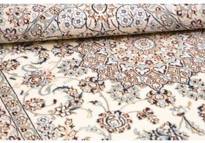 Tappeto Nain 9la Medaglione Floreale Avorio Blu Scuro 130x208 Cm