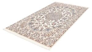 Tappeto Nain 9la Medaglione Floreale Avorio Blu 128x215 Cm