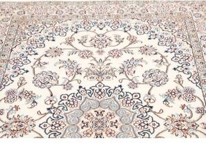 Tappeto Nain 9la Medaglione Floreale Avorio Blu 132x206 Cm