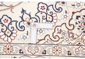 Tappeto Nain 9la Medaglione Floreale Avorio Blu 127x206 Cm