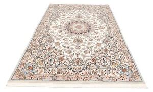 Tappeto Nain 9la Medaglione Floreale Avorio Azzurro 157x247 Cm