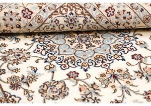Tappeto Nain 9la Medaglione Floreale Avorio Blu 132x202 Cm