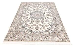 Tappeto Nain 9la Medaglione Floreale Avorio Blu 132x206 Cm
