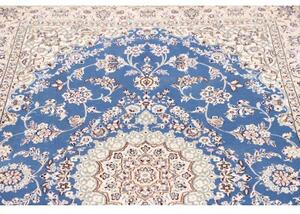 Tappeto Nain 9la Medaglione Floreale Blu Avorio 128x200 Cm