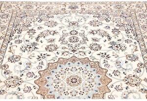 Tappeto Nain 9la Medaglione Floreale Avorio Blu Scuro 135x210 Cm