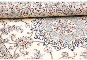 Tappeto Nain 9la Medaglione Floreale Avorio Blu 132x206 Cm