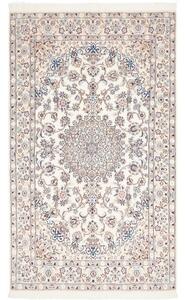 Tappeto Nain 9la Medaglione Floreale Avorio Blu 128x215 Cm