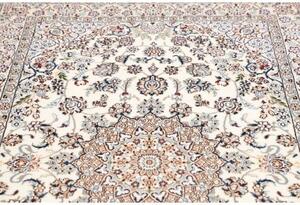 Tappeto Nain 9la Medaglione Floreale Avorio Blu Scuro 130x208 Cm