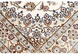 Tappeto Nain 9la Medaglione Floreale Avorio Blu 132x202 Cm