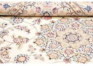 Tappeto Nain 9la Medaglione Floreale Avorio Rosa 165x255 Cm
