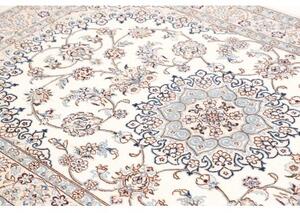 Tappeto Nain 9la Medaglione Floreale Avorio Blu 140x217 Cm