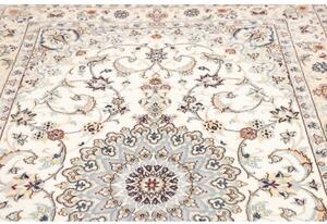 Tappeto Nain 9la Medaglione Floreale Avorio Blu 160x270 Cm