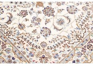 Tappeto Nain 9la Medaglione Floreale Avorio Azzurro 126x210 Cm