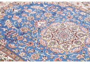Tappeto Nain 9la Medaglione Floreale Azzurro Avorio 124x197 Cm