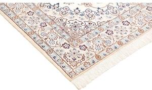 Tappeto Nain 9la Medaglione Floreale Avorio Blu 140x217 Cm