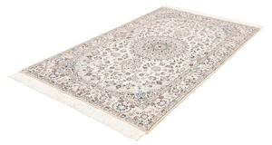 Tappeto Nain 9la Medaglione Floreale Avorio Blu 132x214 Cm