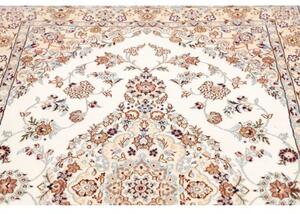 Tappeto Nain 9la Medaglione Floreale Avorio Bordeaux 130x215 Cm