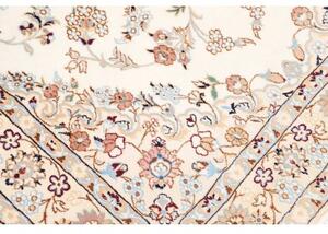 Tappeto Nain 9la Medaglione Floreale Avorio Bordeaux 130x215 Cm