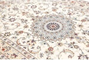 Tappeto Nain 9la Medaglione Floreale Avorio Blu 160x270 Cm