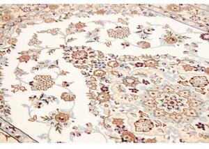 Tappeto Nain 9la Medaglione Floreale Avorio Bordeaux 130x215 Cm