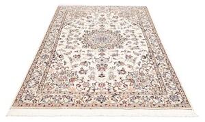 Tappeto Nain 9la Medaglione Floreale Avorio Blu 138x214 Cm
