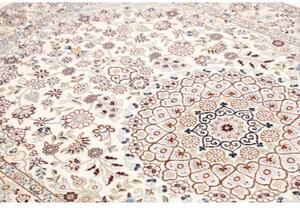 Tappeto Nain 9la Medaglione Floreale Avorio Blu 132x214 Cm