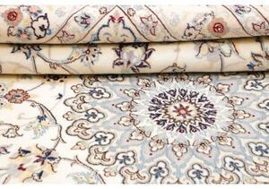 Tappeto Nain 9la Medaglione Floreale Avorio Blu 160x270 Cm
