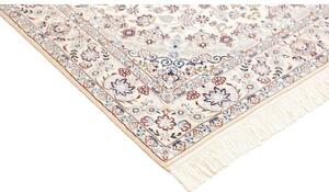 Tappeto Nain 9la Medaglione Floreale Avorio Blu 132x214 Cm
