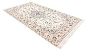 Tappeto Nain 9la Medaglione Floreale Avorio Blu 160x270 Cm