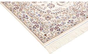 Tappeto Nain 9la Medaglione Floreale Avorio Azzurro 126x210 Cm