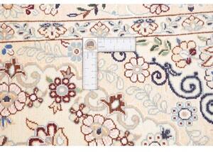 Tappeto Nain 9la Medaglione Floreale Avorio Blu 132x214 Cm