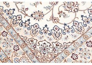 Tappeto Nain 9la Medaglione Floreale Avorio Blu 140x217 Cm
