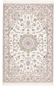 Tappeto Nain 9la Medaglione Floreale Avorio Blu 138x214 Cm