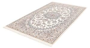 Tappeto Nain 9la Medaglione Floreale Avorio Blu 140x217 Cm
