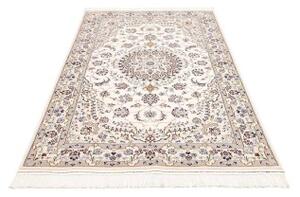 Tappeto Nain 9la Medaglione Floreale Avorio Azzurro 126x210 Cm