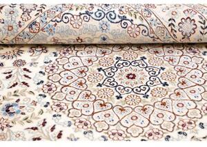 Tappeto Nain 9la Medaglione Floreale Avorio Blu 132x214 Cm