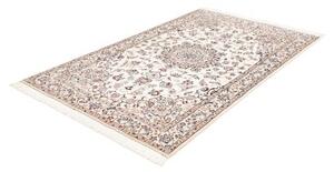 Tappeto Nain 9la Medaglione Floreale Avorio Blu 138x214 Cm