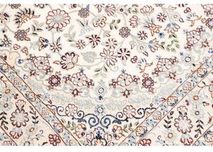 Tappeto Nain 9la Medaglione Floreale Avorio Blu 132x214 Cm