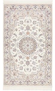 Tappeto Nain 9la Medaglione Floreale Avorio Azzurro 126x210 Cm