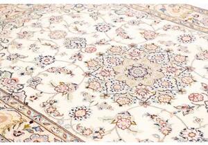 Tappeto Nain 9la Medaglione Floreale Avorio Rosa 165x255 Cm