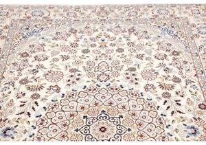Tappeto Nain 9la Medaglione Floreale Avorio Blu 132x214 Cm
