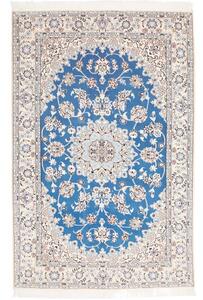Tappeto Nain 9la Medaglione Floreale Blu Avorio 137x214 Cm