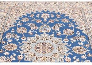 Tappeto Nain 9la Medaglione Floreale Blu Avorio 137x214 Cm