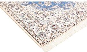 Tappeto Nain 9la Medaglione Floreale Blu Avorio 135x220 Cm