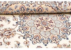 Tappeto Nain 9la Medaglione Floreale Avorio Blu 130x206 Cm